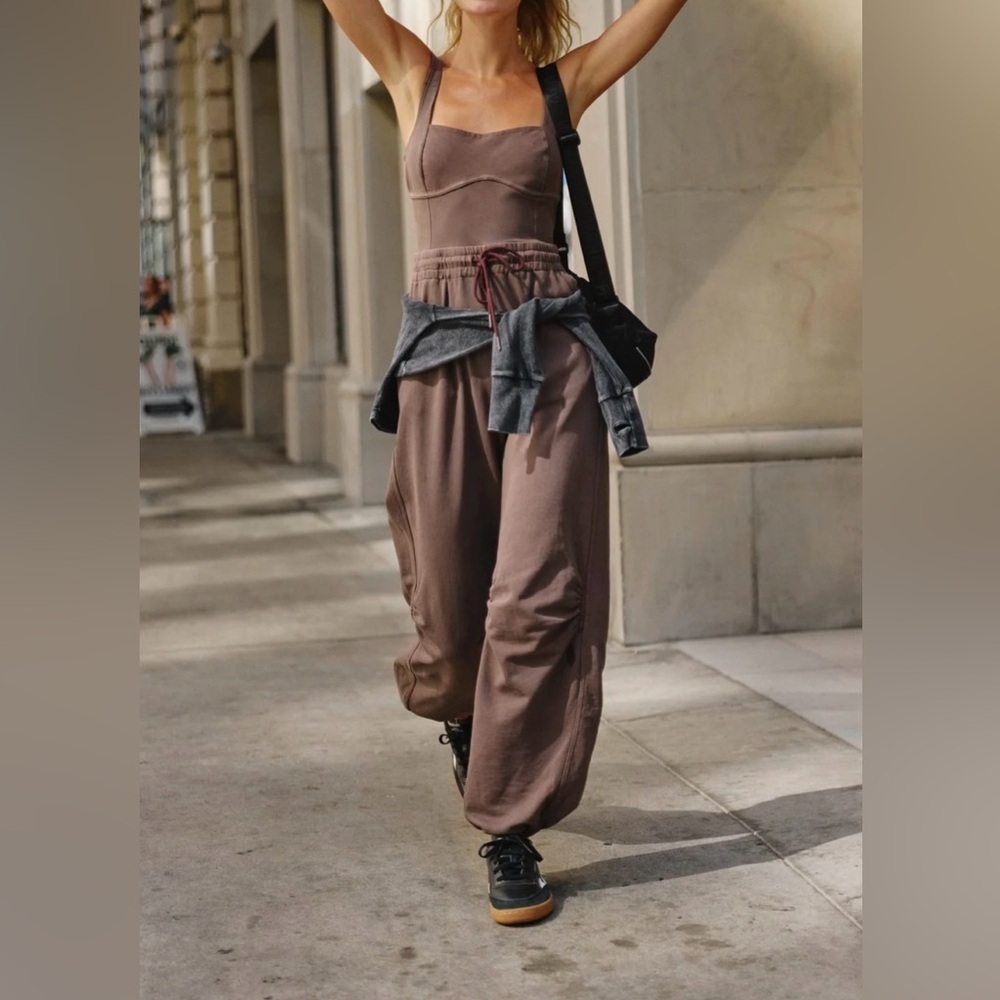Free People free Movement Inbound Onesie Espresso Jumpsuit Size S